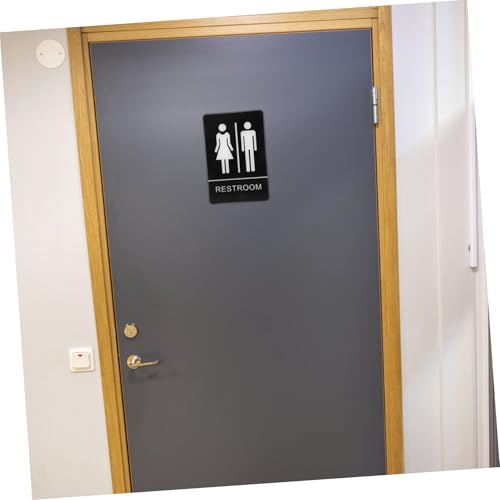 ZUNOXAZ Unisex Toilettenschild mit Braille Seitenmontage Öffentliches Wc Hinweisschild für Büro Restaurant Einkaufszentrum Kompaktes Modernes Design Vielseitig Einsetzbar von ZUNOXAZ