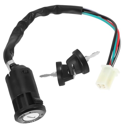 ZUNOXAZ Universeller Motorrad Zündschalter mit Kabel Ersatz für Atv Scooter Kompatibel Robustes Kunststoff Metallgehäuse Einfache und Schnelle Montage Inklusive Schlüssel von ZUNOXAZ