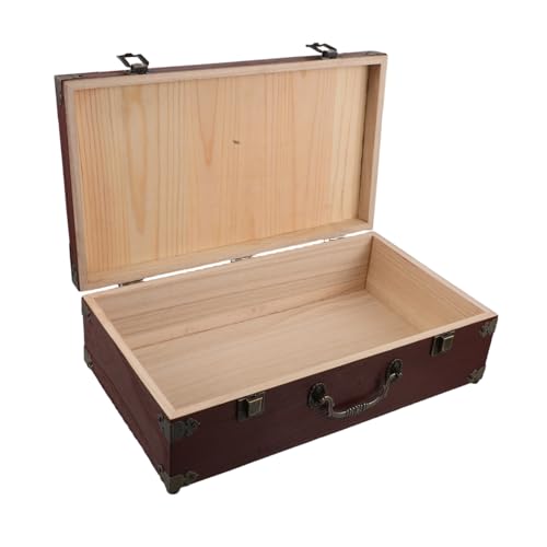 ZUNOXAZ Vintage Aufbewahrungsbox aus Holz mit Griff und Klappdeckel Vielseitige Truhe für Schmuck Karten und Dokumente Rustikale Holzbox für Sammelstücke und Persönliche Schätze zu Hause ZUNOXAZ Vintage Aufbewahrungsbox aus Holz mit Griff und Klappdeckel Vielseitige Truhe für Schmuck Karten und Dokumente Rustikale Holzbox für Sammelstücke und Persönliche Schätze zu Hause von ZUNOXAZ