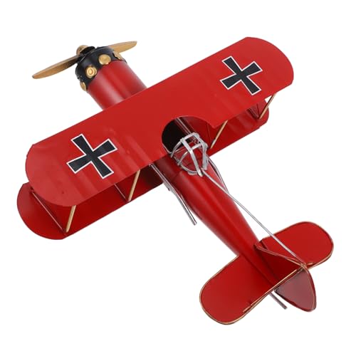 ZUNOXAZ Vintage Flugzeugmodell aus Metall Rotes Detailgetreues Retro Flugzeug für Sammler Vielseitige Flugzeugdekoration für Schreibtisch und Regal ZUNOXAZ Vintage Flugzeugmodell aus Metall Rotes Detailgetreues Retro Flugzeug für Sammler Vielseitige Flugzeugdekoration für Schreibtisch und Regal von ZUNOXAZ