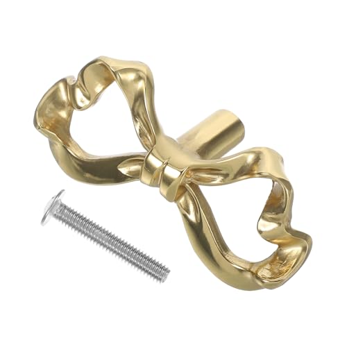 ZUNOXAZ Vintage Messing Möbelknopf mit Kreativem Hohlbogen Design Retro Schrank und Schubladengriff Eleganter Kommodenknauf für Tür und Kleiderschrank Einfache Montage Stilvolle von ZUNOXAZ