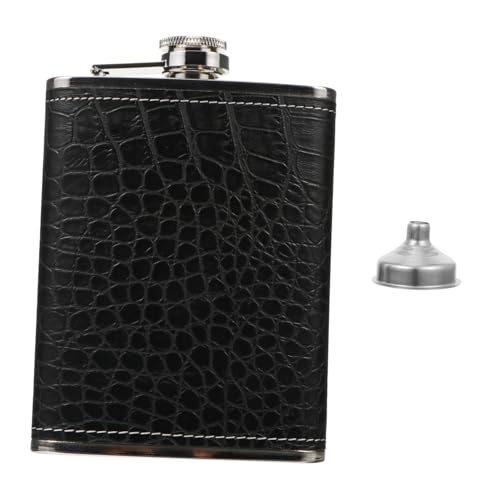 ZUNOXAZ Vintage mit Lederhülle Tragbare Outdoor Alkoholflasche mit Trichter Kompakt und Robust für Wandern Angeln Picknick im Retro Stil ZUNOXAZ Vintage mit Lederhülle Tragbare Outdoor Alkoholflasche mit Trichter Kompakt und Robust für Wandern Angeln Picknick im Retro Stil von ZUNOXAZ
