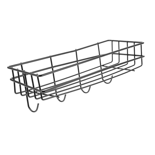 ZUNOXAZ Wandregal aus Wasserfestem Eisen ohne Bohren Selbstklebendes Küchen Badezimmer wandaufbewahrungsregal Stabiles Leichtes Dusch Küchenmetallregal Schwarzes Wandmontage Organizer von ZUNOXAZ