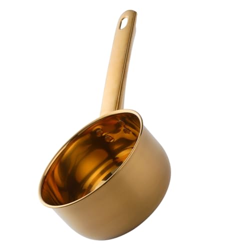 ZUNOXAZ Wasserschöpfer Küchenutensil mit Langem Griff Ergonomisch Praktisch Vielseitig Einsetzbar für Haushalt Garten Restaurant und Kantine Goldfarben von ZUNOXAZ