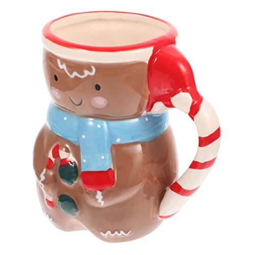 ZUNOXAZ Weihnachtliche Keramik Schneemann Tasse Cartoon Frühstücksbecher Dekorativer Kaffeebecher für Tee Milch Saft Festliche Weihnachtsdeko für Zuhause Büro Restaurant von ZUNOXAZ