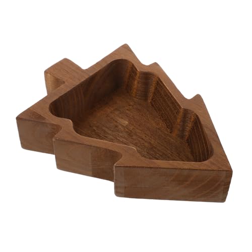 ZUNOXAZ Weihnachtliches Snack Serviertablett in Tannenbaum Form Holz Obstplatte für Dessert und Dinner Wiederverwendbare Bruchsichere Weihnachtstablett Dekoration für Party und Haushalt von ZUNOXAZ