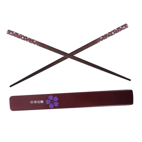ZUNOXAZ Wiederverwendbare Rote Kirschblüten Essstäbchen im Japanischen Stil mit Eleganter Geschenkbox Fein Poliert Komfortabel Multifunktional für Zuhause und Sushi Praktisches für ZUNOXAZ Wiederverwendbare Rote Kirschblüten Essstäbchen im Japanischen Stil mit Eleganter Geschenkbox Fein Poliert Komfortabel Multifunktional für Zuhause und Sushi Praktisches für von ZUNOXAZ
