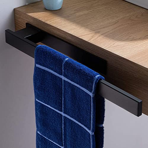 ZUNTO Selbstklebend Handtuchhalter Schwarz Handtuchstange ohne Bohren Badetuchhalter für Badezimmer und Küche, 39cm von ZUNTO