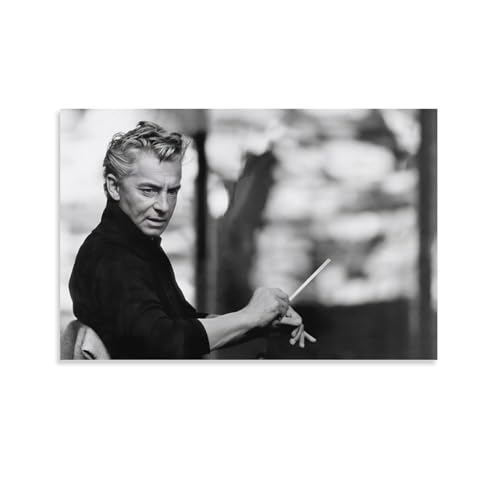 ZUNYUEFU Herbert Von Karajan Musikdirigent-Poster (1)(1)-2436, Heimdekor-Poster, Wandkunst, hängendes Bild, Druck, dekorative Gemälde-Poster, 50 x 75 cm von ZUNYUEFU