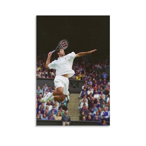 ZUNYUEFU Pete Sampras Tennisspieler-Poster (8) (1)-2436, Heimdekor-Poster, Wandkunst, zum Aufhängen, Bild, Druck, dekoratives Gemälde, Poster, 50 x 75 cm von ZUNYUEFU