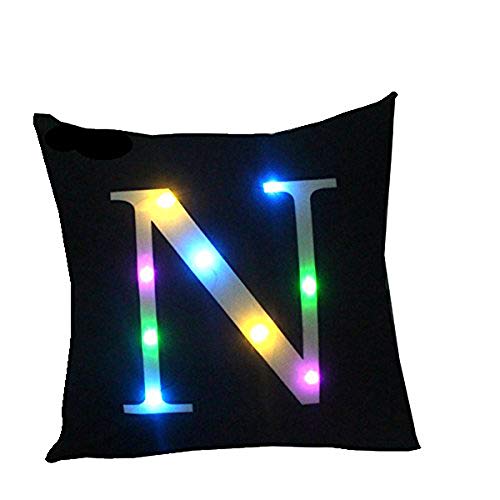 ZUODU Halloween Beleuchtung LED Kissenbezug Creative Home Decor Werfen Kissenbezüge Sofa Blinklicht Super Attraktive Home Kissen Dekorative LED Fashion Design Muster Pattern-B von ZUODU