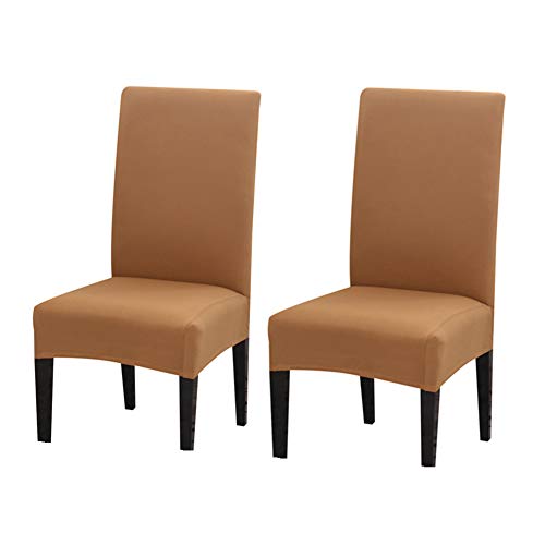 ZUOLUO Hussen für stühle Stretch stuhlhussen kaufen Esszimmer Stuhl abdeckungen Esszimmer Stuhl Sitz Pads Esszimmer Stuhl sitzbezüge Set of 2,Coffee von ZUOLUO