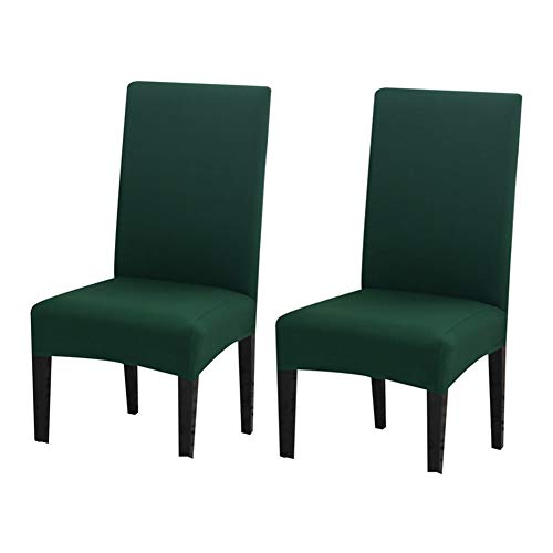 ZUOLUO Hussen für stühle Stretch stuhlhussen kaufen Esszimmer Stuhl abdeckungen Esszimmer Stuhl Sitz Pads Esszimmer Stuhl sitzbezüge Set of 2,deep Green von ZUOLUO