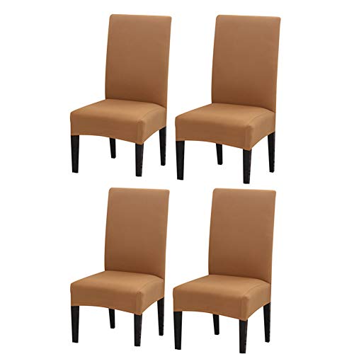 ZUOLUO Hussen für stühle Stretch stuhlhussen kaufen Esszimmer Stuhl abdeckungen Esszimmer Stuhl Sitz Pads Esszimmer Stuhl sitzbezüge Set of 4,Coffee von ZUOLUO