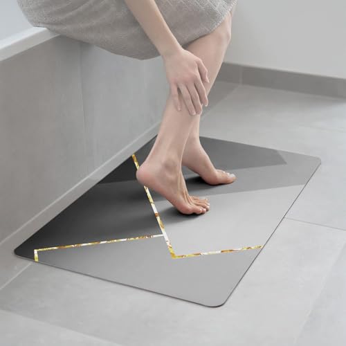 ZUOMIDIE Badematte Rutschfester Badezimmerteppich absorbierender Badteppich 40x60cm schnelltrocknende Badematte Home von ZUOMIDIE