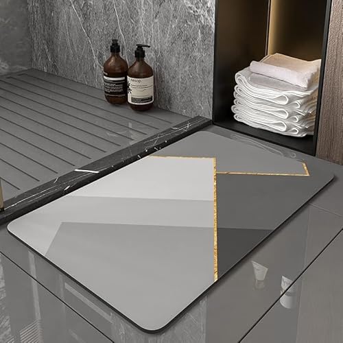 ZUOMIDIE Badematte Rutschfester Badezimmerteppich absorbierender Badteppich 50x80cm schnelltrocknende Badematte Home von ZUOMIDIE