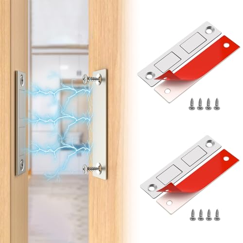 2 Stück Türmagnet für Möbel-Magnetschnäpper,Ultra Dünn Magnete für Schranktüren,Schrankmagnete,Schrank Magnetverschluss,Magne Türschließer,Türmagnet Geeignet für Küchentüren,Fenster,Schubladen von ZUOQIANG