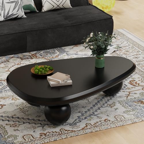 ZUOWENYG Black Lrregular Cloud Coffee Table Cloud Shaped Coffee Table for Living Room Modern Handcrafted Cloud Texture Design NordicMulti-Functional Cloud Side Table（41.33''） von ZUOWENYG