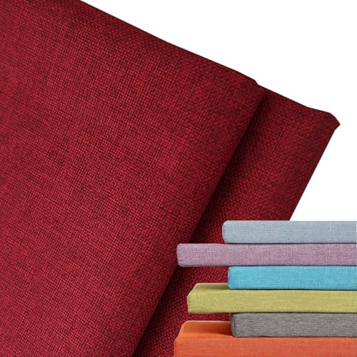 5cm Dicke Garden Chair Seat Cushion Covers,Ersatzbezug Für Sitzauflage，Wasserdicht & UV-Schutz - Leinen Bezug Mit Reißverschluss For Square Kitchen Dining Room Sofa Cushion(Burgundy,170 x 45 x5cm) von ZUOZHE
