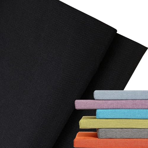 ZUOZHE 5cm Dicke Garden Chair Seat Cushion Covers,Ersatzbezug Für Sitzauflage，Wasserdicht & UV-Schutz - Leinen Bezug Mit Reißverschluss for Square Kitchen Dining Room Sofa Cushion(Black,170x30 x5 cm) von ZUOZHE