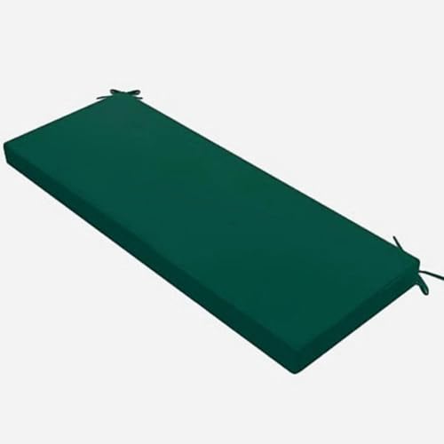 ZUOZHE Bankauflage Gepolstert 5cm Dicke -Innen & Outdoor Bierbankauflage Wasserdicht & Waschbar Für Bierzeltgarnitur, Gartenbank, Terrasse - Abnehmbarer Bezug(Dark Green,130x30x5cm) von ZUOZHE