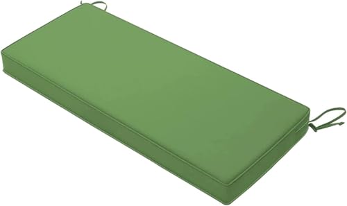 ZUOZHE Bankauflage Gepolstert 5cm Dicke -Innen & Outdoor Bierbankauflage Wasserdicht & Waschbar Für Bierzeltgarnitur, Gartenbank, Terrasse - Abnehmbarer Bezug(Grass Green,120x40x5cm) von ZUOZHE