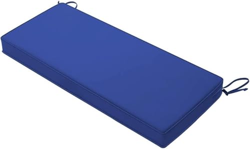 ZUOZHE Bankauflage Gepolstert 5cm Dicke -Innen & Outdoor Bierbankauflage Wasserdicht & Waschbar Für Bierzeltgarnitur, Gartenbank, Terrasse - Abnehmbarer Bezug(Navy Blue,150x30x5cm) von ZUOZHE