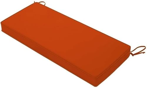 ZUOZHE Bankauflage Gepolstert 5cm Dicke -Innen & Outdoor Bierbankauflage Wasserdicht & Waschbar Für Bierzeltgarnitur, Gartenbank, Terrasse - Abnehmbarer Bezug(Orange,190x55x5cm) von ZUOZHE