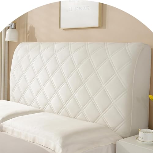 ZUOZHE Bett Kopfteilbezug Staubdicht Waschbar - Weicher Stretch Bezug Mit Polsterung Universell Für Alle Kopfteile Bis King Size - Schutz Und Dekoration Fürs Schlafzimmer(Beige,47in(120cm)) von ZUOZHE