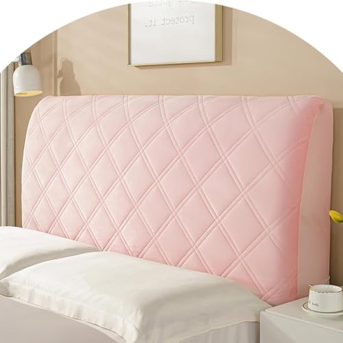 ZUOZHE Bett Kopfteilbezug Staubdicht Waschbar - Weicher Stretch Bezug Mit Polsterung Universell Für Alle Kopfteile Bis King Size - Schutz Und Dekoration Fürs Schlafzimmer(Pink,79inch(200cm)) von ZUOZHE