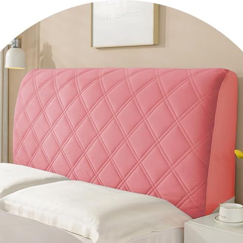 ZUOZHE Bett Kopfteilbezug Staubdicht Waschbar - Weicher Stretch Bezug Mit Polsterung Universell Für Alle Kopfteile Bis King Size - Schutz Und Dekoration Fürs Schlafzimmer(Rose,75inch(190cm)) von ZUOZHE