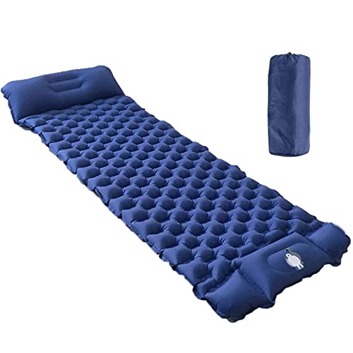 ZUOZUIYQ Aufblasbare Schlafmatratze, selbstaufblasende Matratze für Camping, aufblasbare Schlafmatte für den Außenbereich, ultraleichte Campingmatratze mit Kissen, Isomatte mit integrierter von ZUOZUIYQ