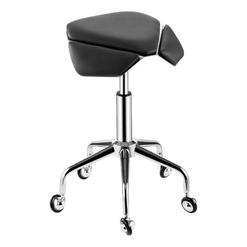 ZUOZUIYQ Einstellbarer Sattelhocker Sattelhocker Innen- und Außener -Ergonomic Sattelstuhl Rolling Stool mit Rädern von ZUOZUIYQ