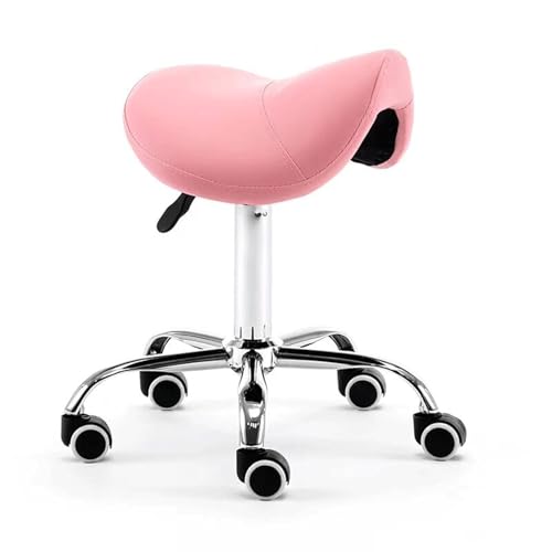 ZUOZUIYQ Ergonomic Rolling Sattelhocker Stuhl mit Rädern Leder Sattelhocker Rolling Stuhl bequem 19 "-23" hoch für Klinik Zahnarzt Spa Massage Salons Studio von ZUOZUIYQ