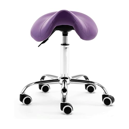 ZUOZUIYQ Ergonomic Rolling Sattelhocker Stuhl mit Rädern Leder Sattelhocker Rolling Stuhl bequem 19 "-23" hoch für Klinik Zahnarzt Spa Massage Salons Studio von ZUOZUIYQ