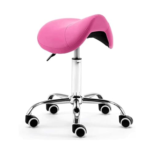 ZUOZUIYQ Professioneller Sattelhocker PU Leder Rolling Stuhl Hift Meldung Stuhl 48-60 cm Verstellbarer Schwenkhocker tragender 150 kg von ZUOZUIYQ