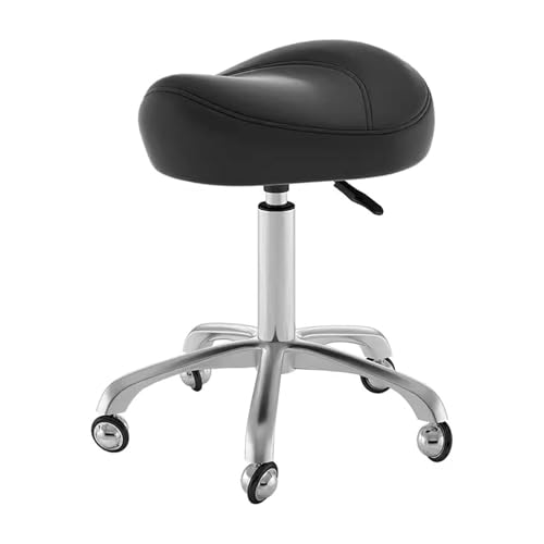 ZUOZUIYQ Rolling Stuhl Sattelhocker Rollender Schwenkstuhl mit Rädern Height verstellbare ergonomische Sattelstuhlladung 100 kg von ZUOZUIYQ