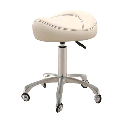 ZUOZUIYQ Rolling Stuhl Sattelhocker Rollender Schwenkstuhl mit Rädern Height verstellbare ergonomische Sattelstuhlladung 100 kg von ZUOZUIYQ