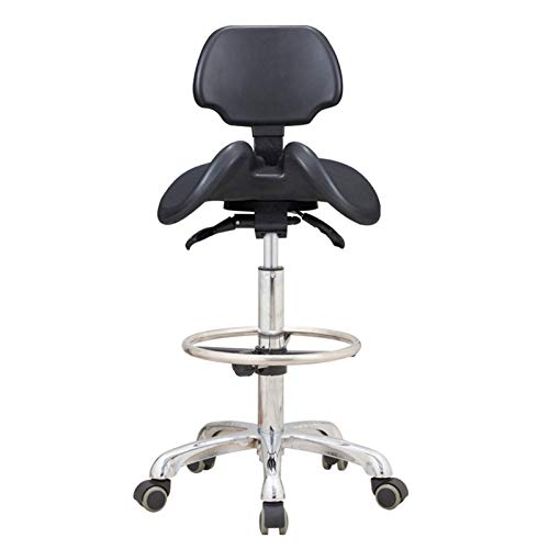 ZUOZUIYQ Verstellbarer Sattelhocker, Arbeitsstuhl Ergonomisch einstellbar 360 ° Drehschuppenstuhl für Ärzte Beauty Massage Spa Salon, D. von ZUOZUIYQ