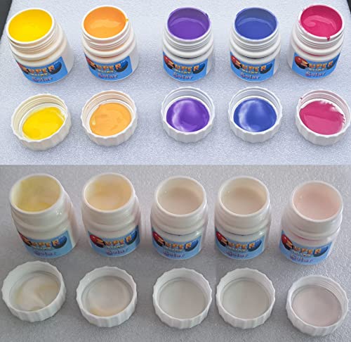 5 Farbe Set Farbwechsel Radsportler Solar Paint, 5 x 30 ml von ZUPERPAINT
