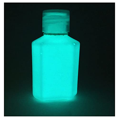 Leuchtende Acryl-Farbe - leuchtet im Dunkeln - freie Farbauswahl - 60 ml, aqua, 60ml (2.1 fl oz) von ZUPERPAINT