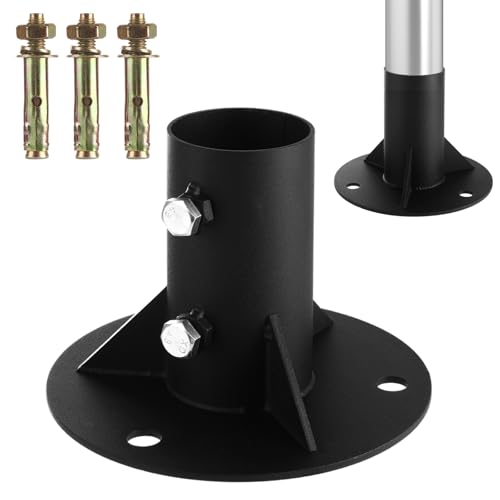 ZUQIAN 5,1 cm Kettenglied-Zaunpfosten, Bodenflansch, robuster runder Zaunpfostensockel, Metall-Zaunpfostenflansch zum Halten des Zauns, Pfostenlicht, Briefkasten, Flagge, inklusive Schrauben ZUQIAN 5,1 cm Kettenglied-Zaunpfosten, Bodenflansch, robuster runder Zaunpfostensockel, Metall-Zaunpfostenflansch zum Halten des Zauns, Pfostenlicht, Briefkasten, Flagge, inklusive Schrauben von ZUQIAN