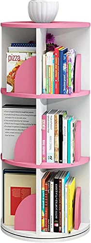 Bücherregal, drehbar, um 360 Grad drehbar, B, freistehendes Eckregal für Schlafzimmer, Wohnzimmer, Heimbüro (Farbe: Rosa, Größe: 46 x 159 cm) (Rosa 46 x 97 cm) Warm as Ever von ZURBAQD