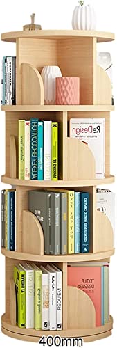 Bücherregal Umweltfreundliches MDF-Bücherregal, um 360° drehbar, einfache Demontage, einfache Bücherregale, einfaches Eckregal für Studenten (Farbe: Gelb, Größe: 40 x 129 cm) (Holz 40 x 129 cm) Warm von ZURBAQD