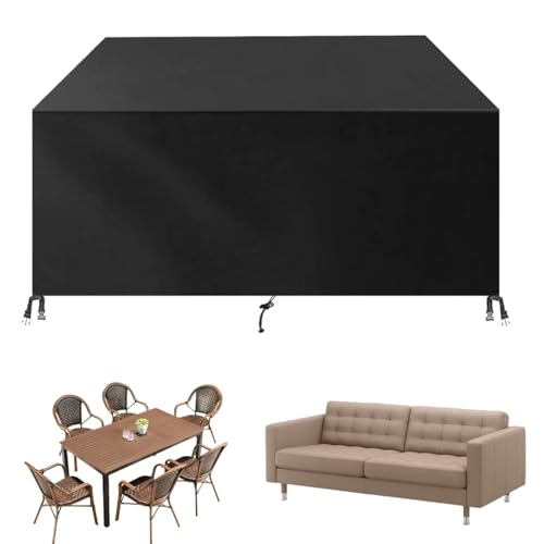 ZUROJ Abdeckung Gartentisch 265x80x150cm Winterfest Gartenmöbel Schutz für Terasse Rechteckig Gartentischabdeckung für Gartenmöbel Sets, 420D Oxford Gewebe Terrasse Schutzhülle von ZUROJ