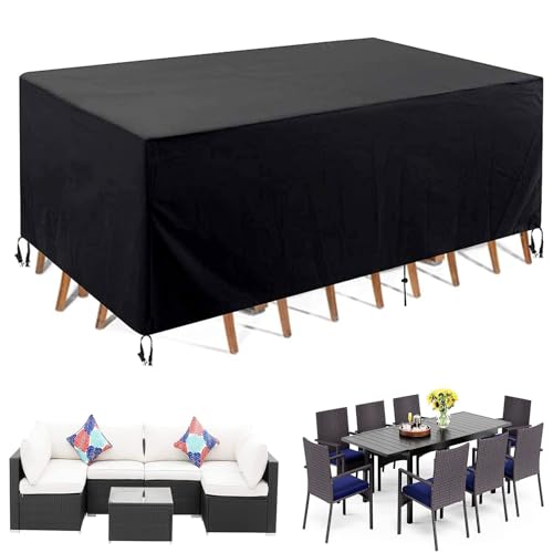 ZUROJ Abdeckung für Gartenmöbel 85x55x55cm Rechteckig Abdeckhaube Gartentisch Wasserdicht Staubdicht Anti-UV 420D Oxford Gewebe Abdeckplane Schutzhülle für Terrassenmöbel Stühle und Möbelsets von ZUROJ