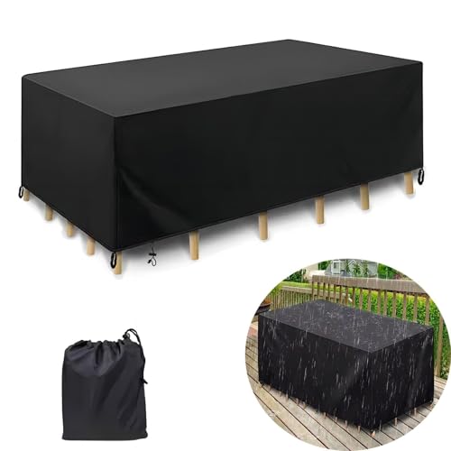 ZUROJ Gartenmöbel Abdeckung Wasserdicht 120x40x45cm 420D Oxford Gewebe Abdeckung für Gartenmöbel Wasserdicht Abdeckplane Winterfest Anti-UV Gartentische Schutzhülle für Balkonmöbel Möbelsets Lounge von ZUROJ