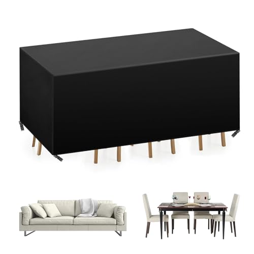 ZUROJ Gartenmöbel Abdeckung Wasserdichte 240x160x100cm 420D Oxford Gewebe Abdeckung für Gartenmöbel Wasserdicht Abdeckplane Winterfest Anti-UV Gartentische Schutzhülle für Balkonmöbel Möbelsets Lounge ZUROJ Gartenmöbel Abdeckung Wasserdichte 240x160x100cm 420D Oxford Gewebe Abdeckung für Gartenmöbel Wasserdicht Abdeckplane Winterfest Anti-UV Gartentische Schutzhülle für Balkonmöbel Möbelsets Lounge von ZUROJ