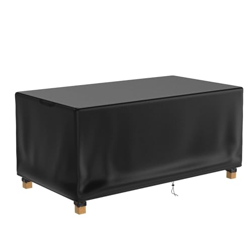 ZUROJ wasserdichte Tischabdeckung im Freien, Gartenmöbelabdeckung, wasserdichte, Winddichte und UV-beständige 420D Stoff Oxford Outdoor Tischabdeckung, geeignet für Gartenmöbel 120x60x55cm von ZUROJ