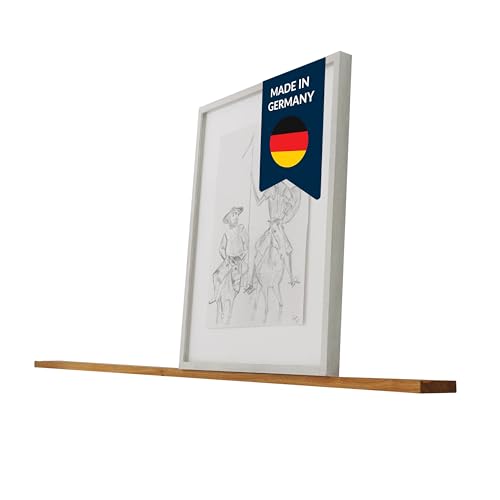 ZUSCHNITTPROFI.DE Design Bilderleiste aus massiver Eiche 1,9-2cm stark, 100 cm breit, für Fotos, Bilderrahmen, Bücher, Magazine, Handgefertigt, schwebendes Regalbrett als Board oder Bücherregal ZUSCHNITTPROFI.DE Design Bilderleiste aus massiver Eiche 1,9-2cm stark, 100 cm breit, für Fotos, Bilderrahmen, Bücher, Magazine, Handgefertigt, schwebendes Regalbrett als Board oder Bücherregal von ZUSCHNITTPROFI.DE